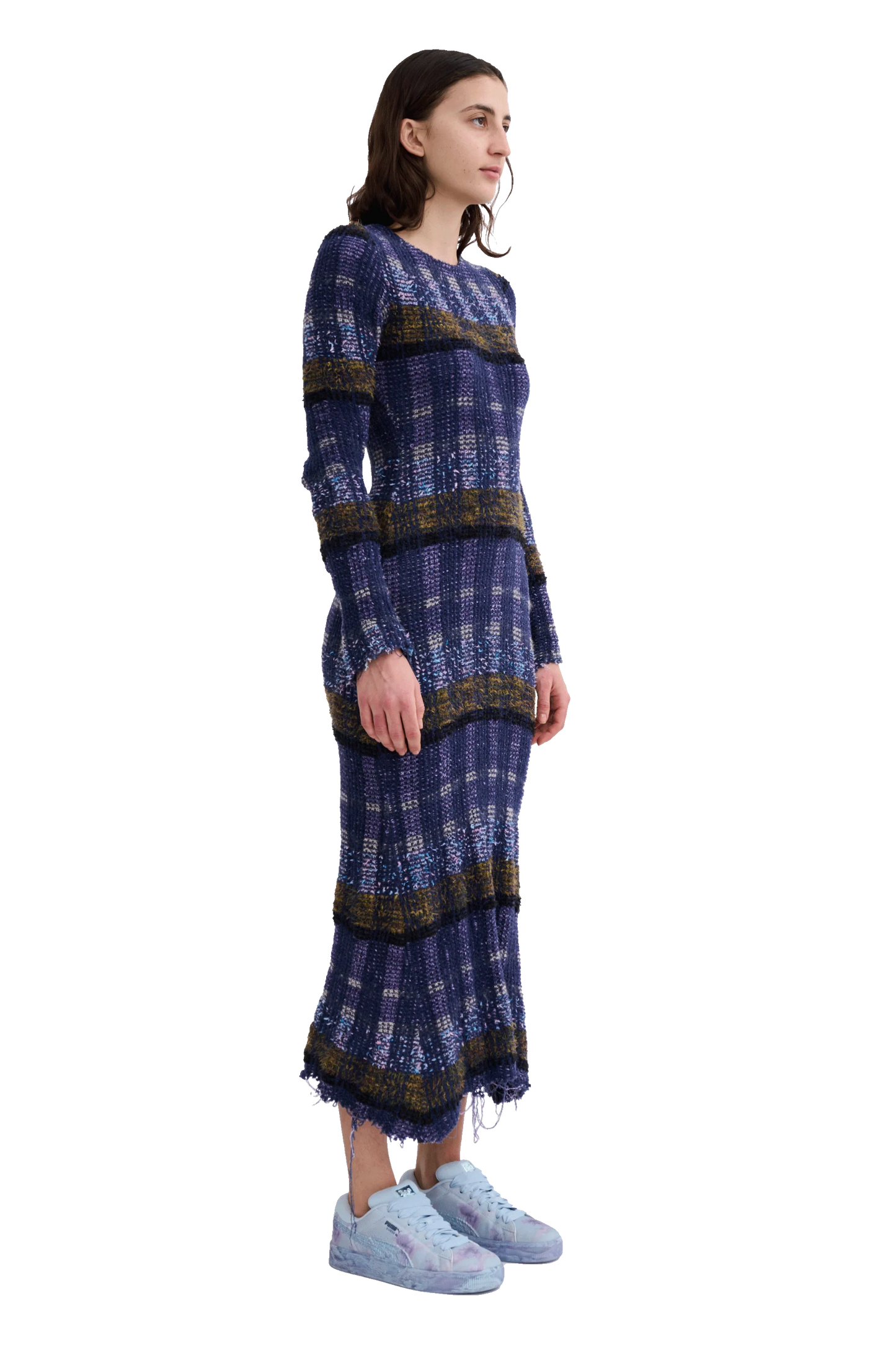 VITELLI PURPLE PLAID YURI DRESS