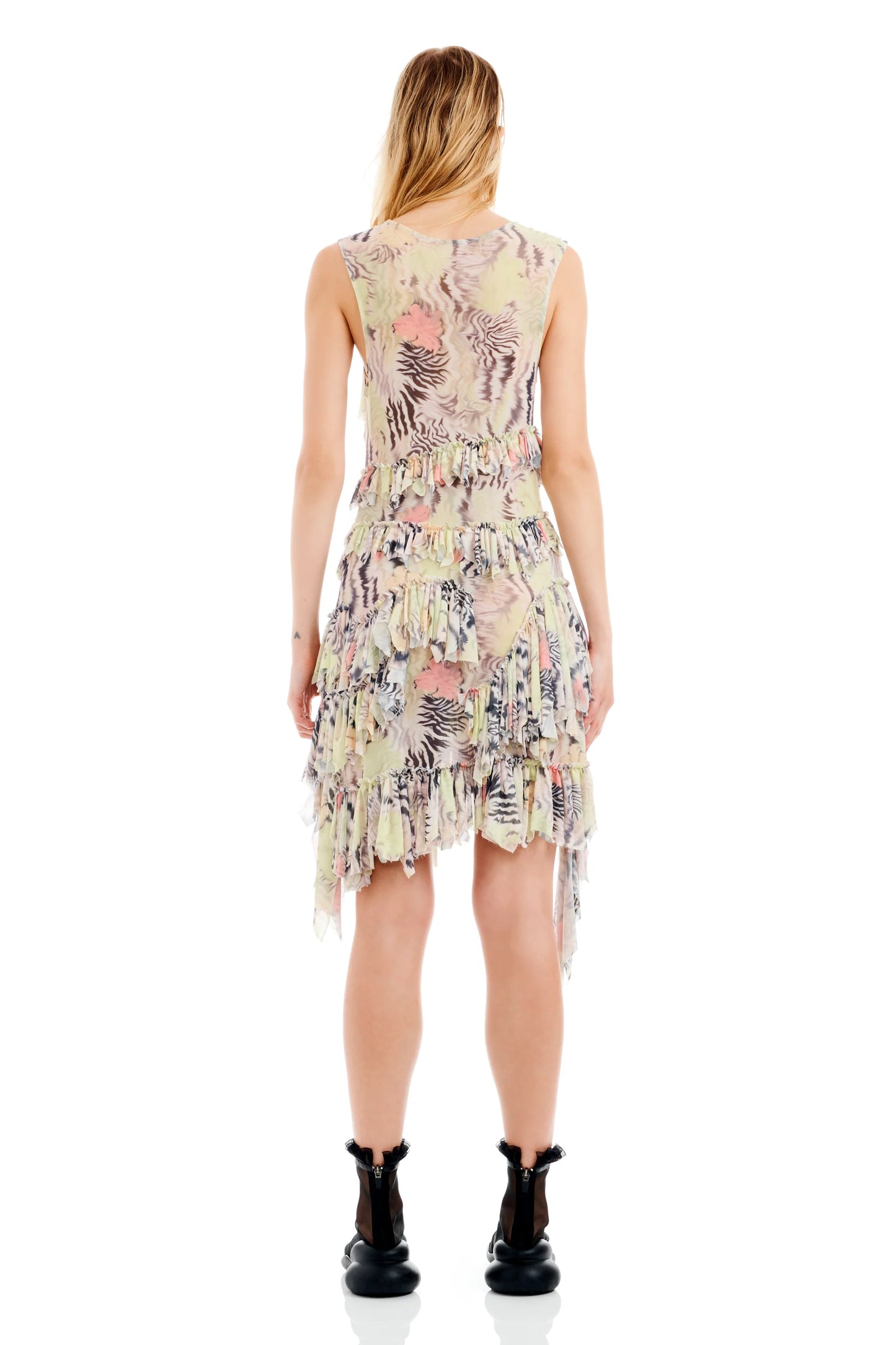 ZEBRA FLORAL NETTLE DRESS