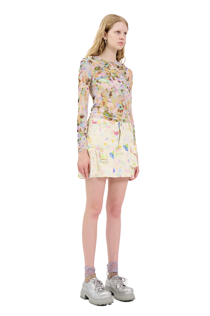 BLOOM DOODLE MINI CARGO SKIRT