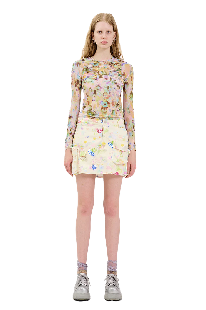 BLOOM DOODLE MINI CARGO SKIRT