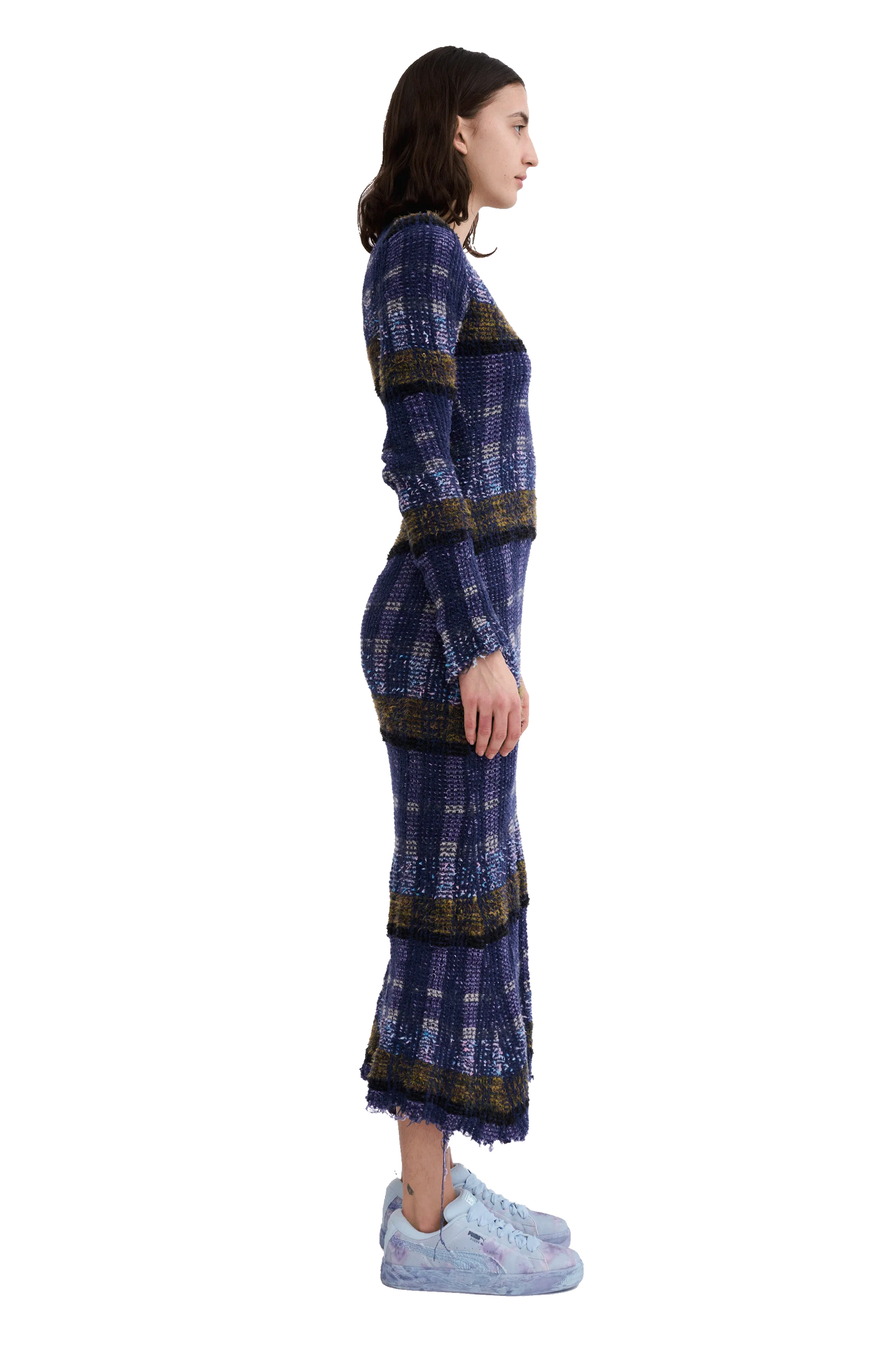 VITELLI PURPLE PLAID YURI DRESS