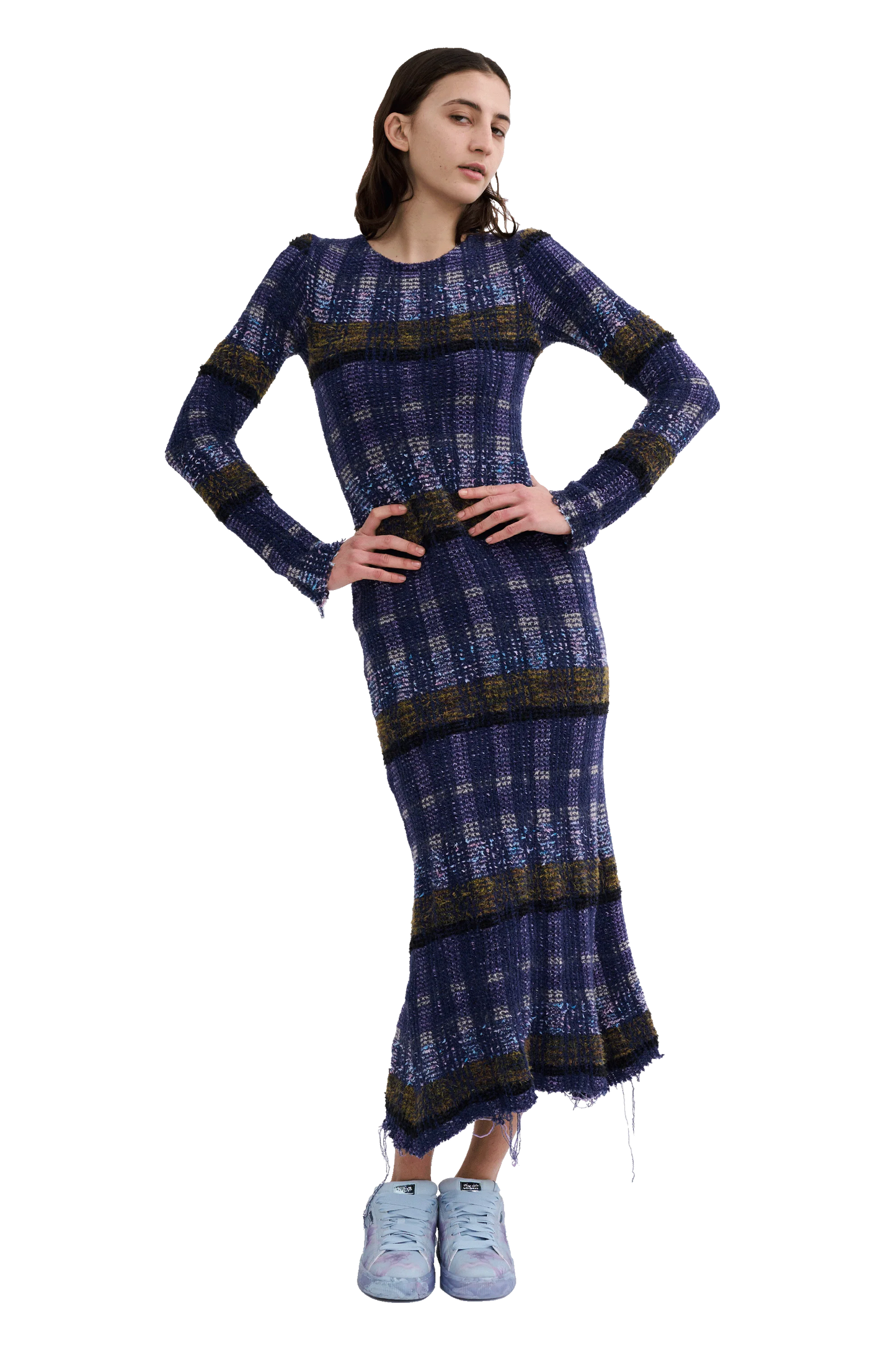 VITELLI PURPLE PLAID YURI DRESS