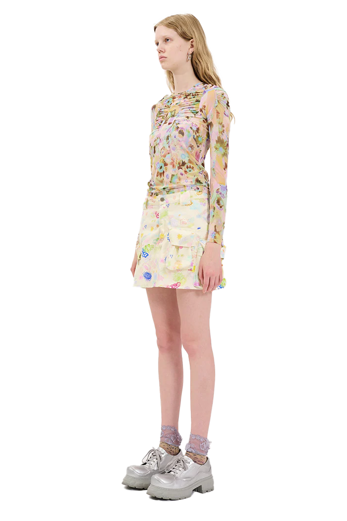 BLOOM DOODLE MINI CARGO SKIRT