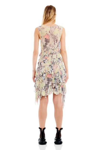 ZEBRA FLORAL NETTLE DRESS