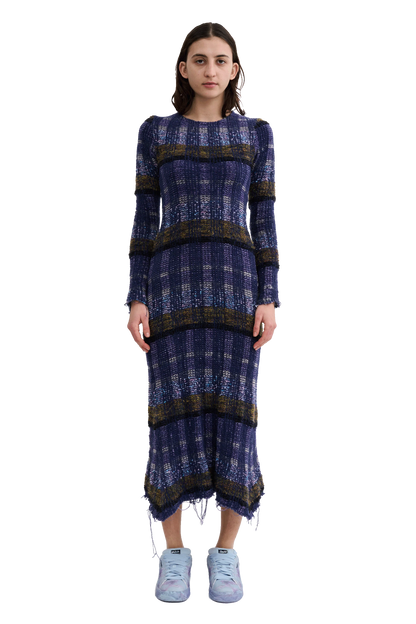 VITELLI PURPLE PLAID YURI DRESS