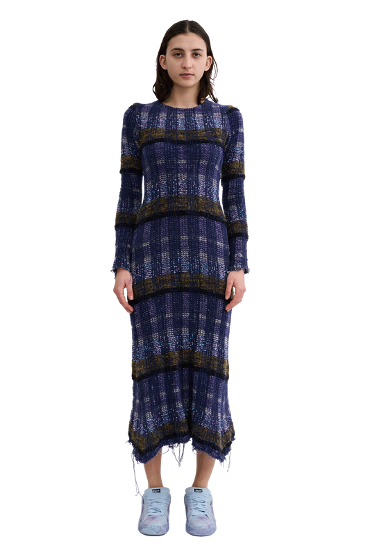 VITELLI PURPLE PLAID YURI DRESS