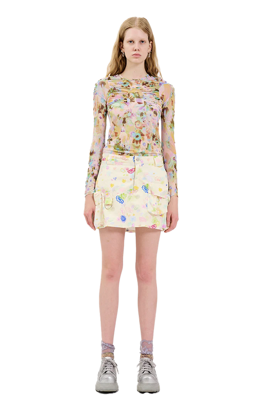 BLOOM DOODLE MINI CARGO SKIRT